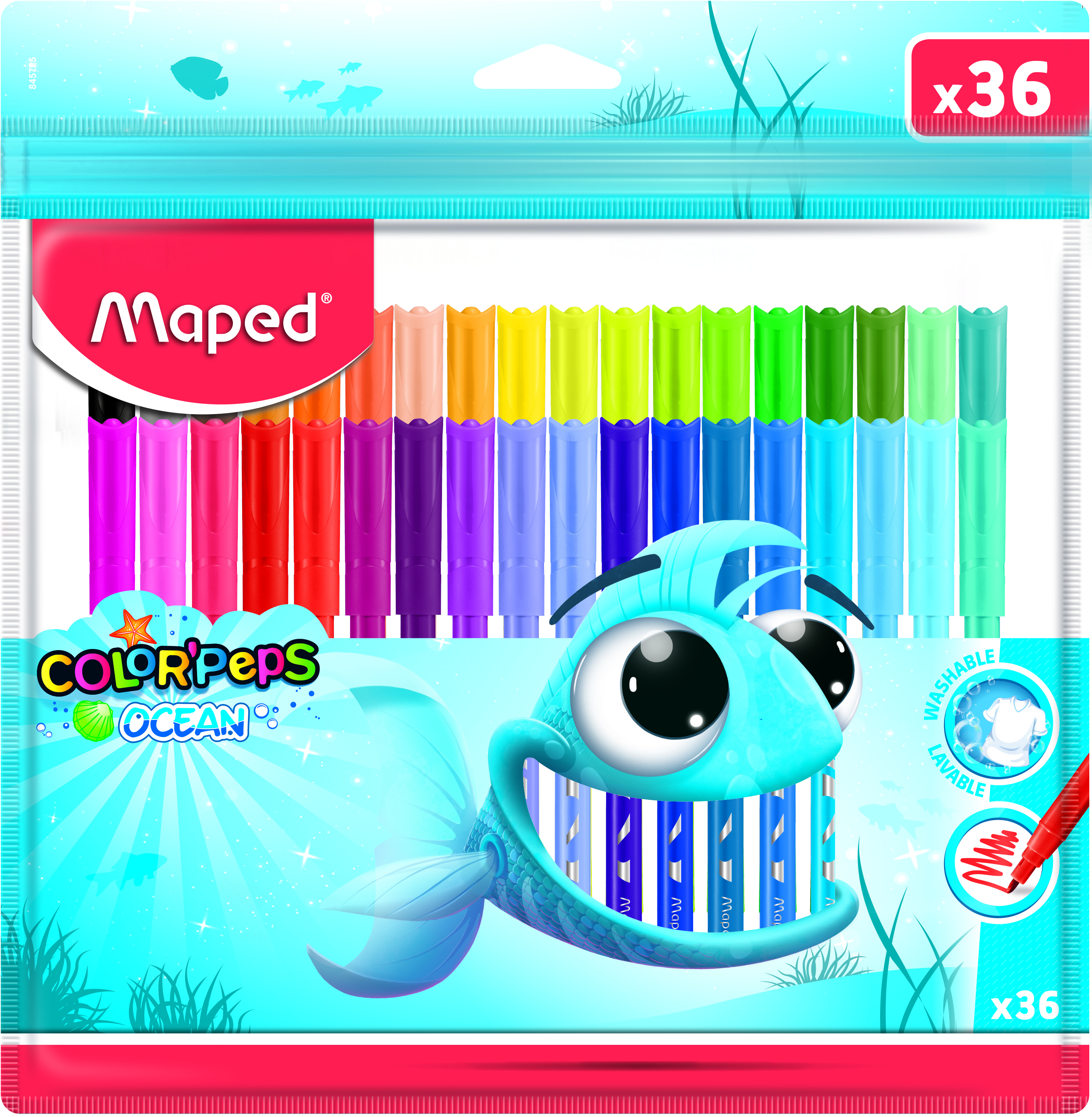 Felt Tips Pens Color'peps Ocean Pulse X 36 MAPED 845725